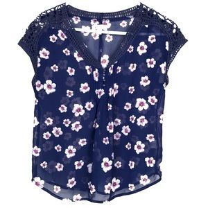 Candie’s Sheer Floral Blouse